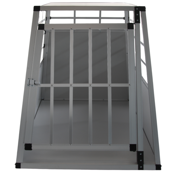 Premium Autositzbox Ellipse - Mittel - 69 x 54 x 50 cm - Hellgrau - Aluminium Reisebox